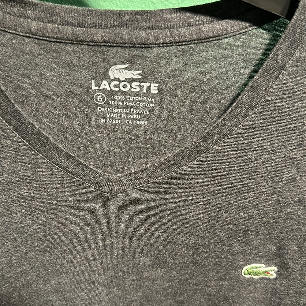 Lacoste Grey Tee - Picture 3 of 3
